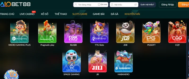 Slot alobet88 mang đến đa dạng chủ đề cho người chơi khám pha