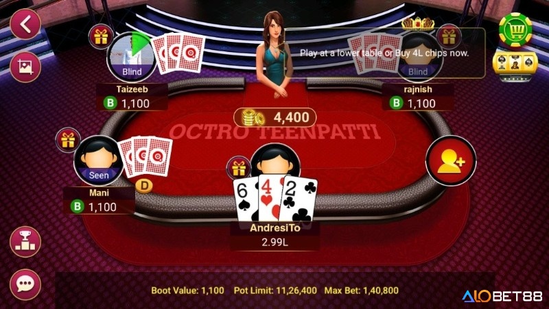 Ví dụ minh họa về bài teen patti để người chơi dễ hình dung